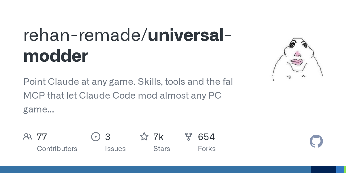 rehan-remade/universal-modder 저장소 소개 이미지