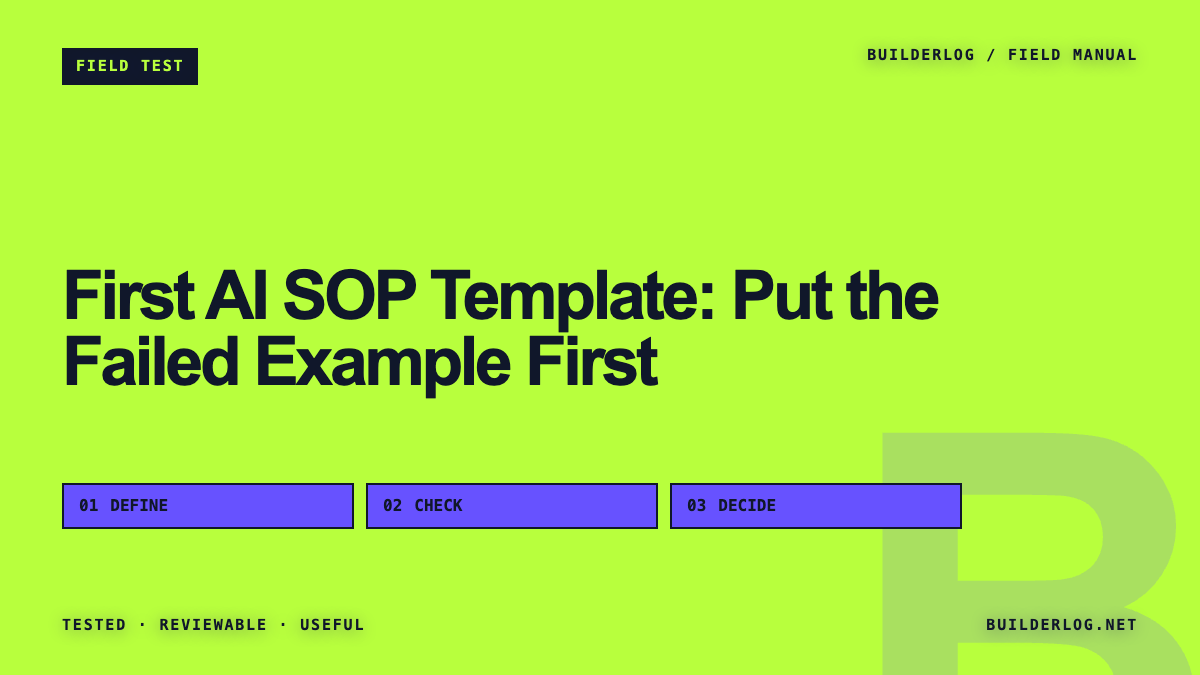 First AI SOP Template: Put the Failed Example First