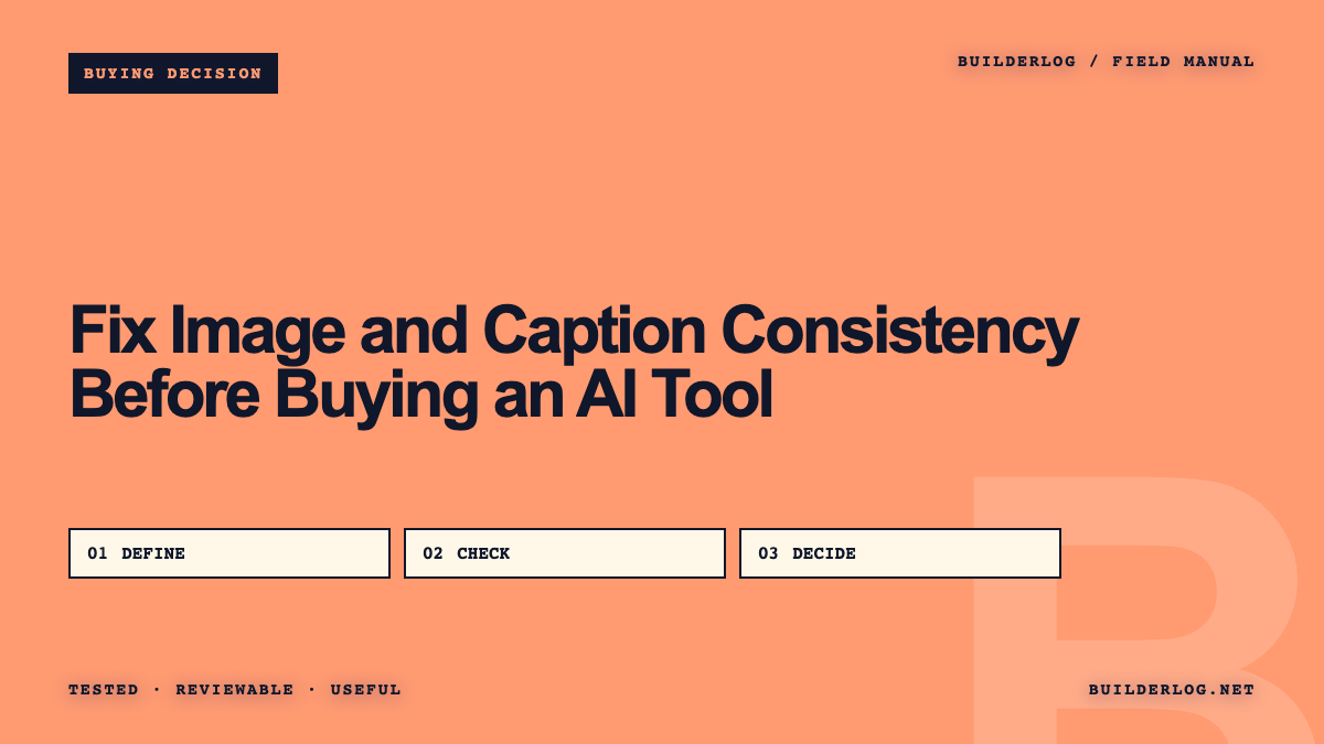 Fix Image and Caption Consistency Before Buying an AI Tool