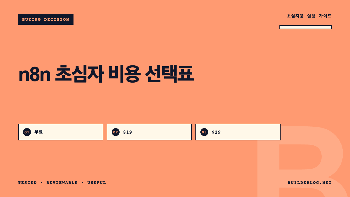 n8n 초심자는 얼마부터 써야 할까: 무료, $19, $29 비교