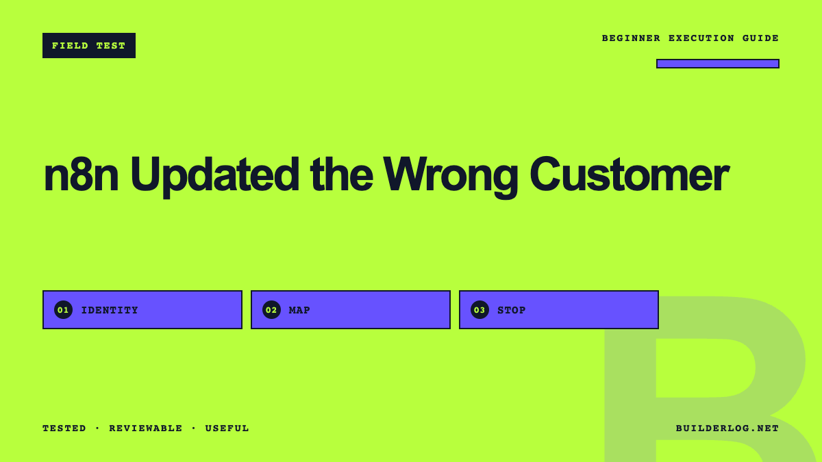 Your n8n Workflow Passed Schema Validation—and Updated the Wrong Customer