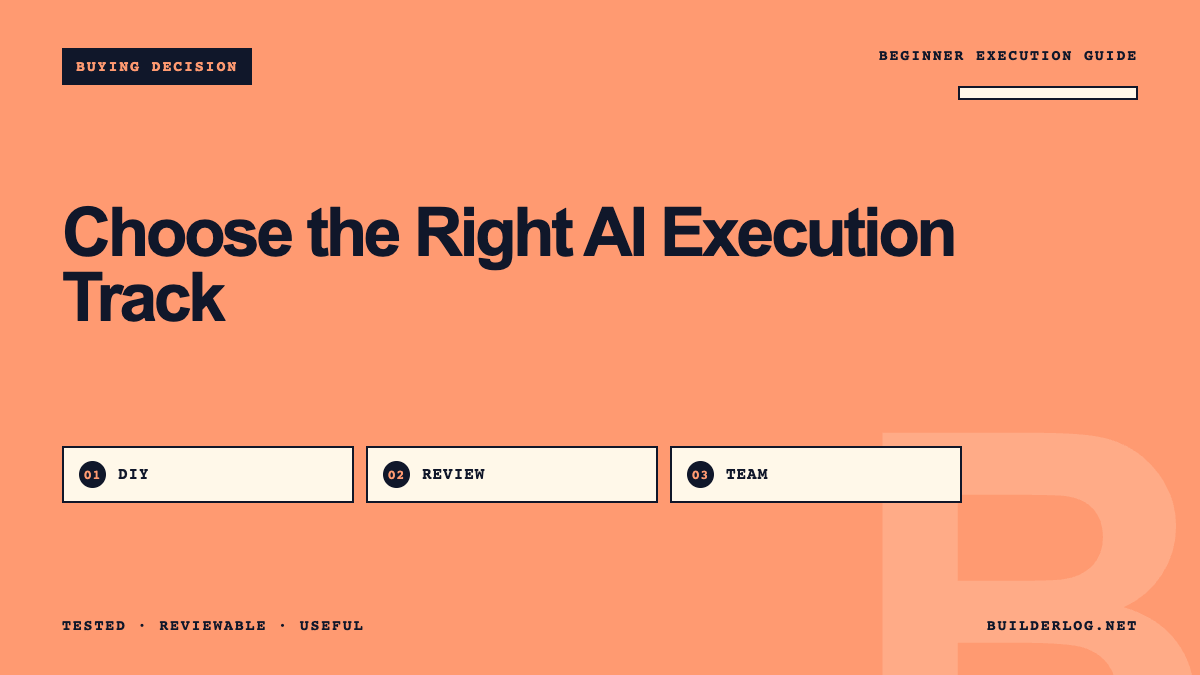 Which AI Execution Track Do You Actually Need?