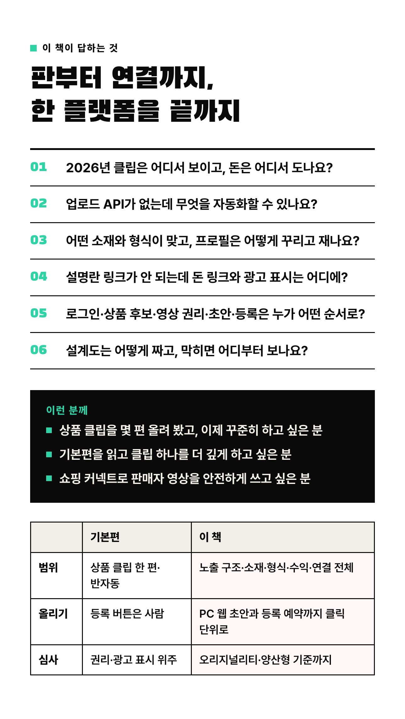 네이버 클립 자동화 심화편 상세 3: 이 책이 답하는 질문과 이런 분께