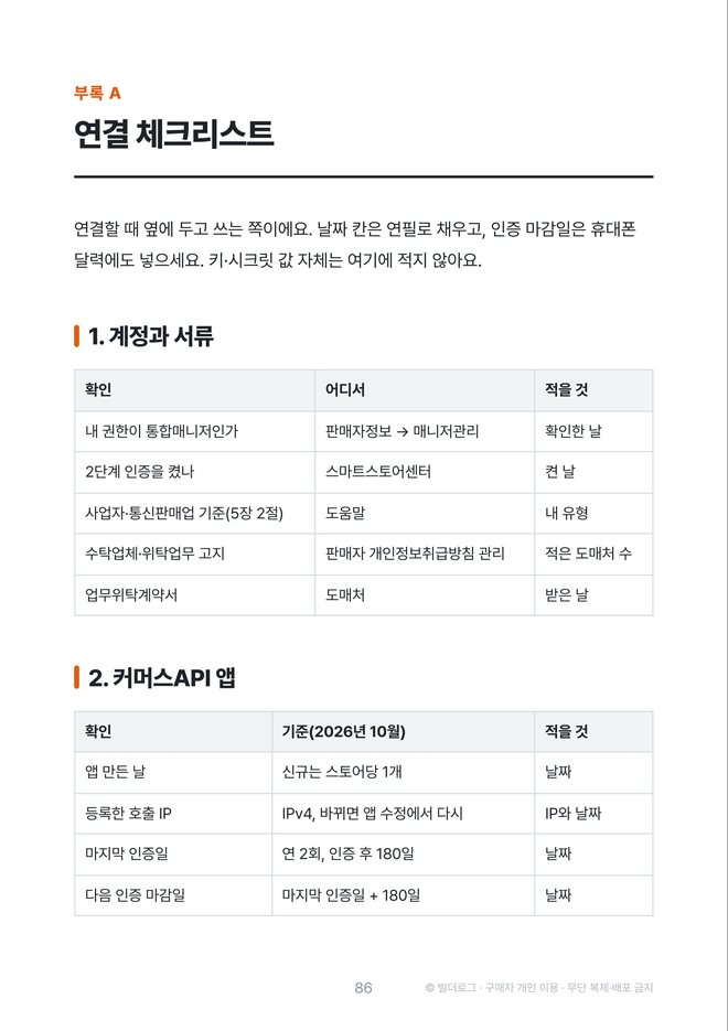 본문 미리보기: 부록 A 체크리스트
