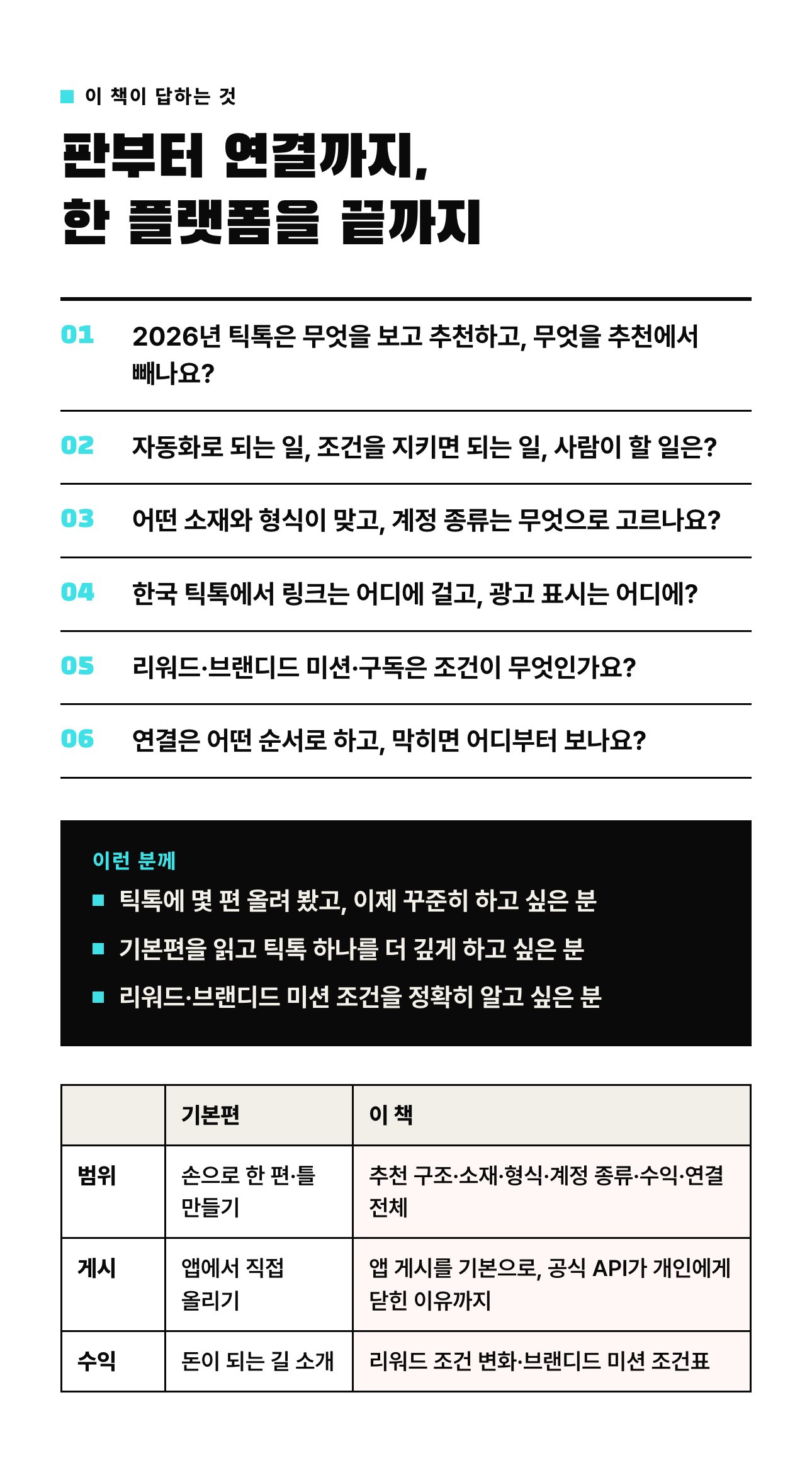 틱톡 자동화 심화편 상세 3: 이 책이 답하는 질문과 이런 분께